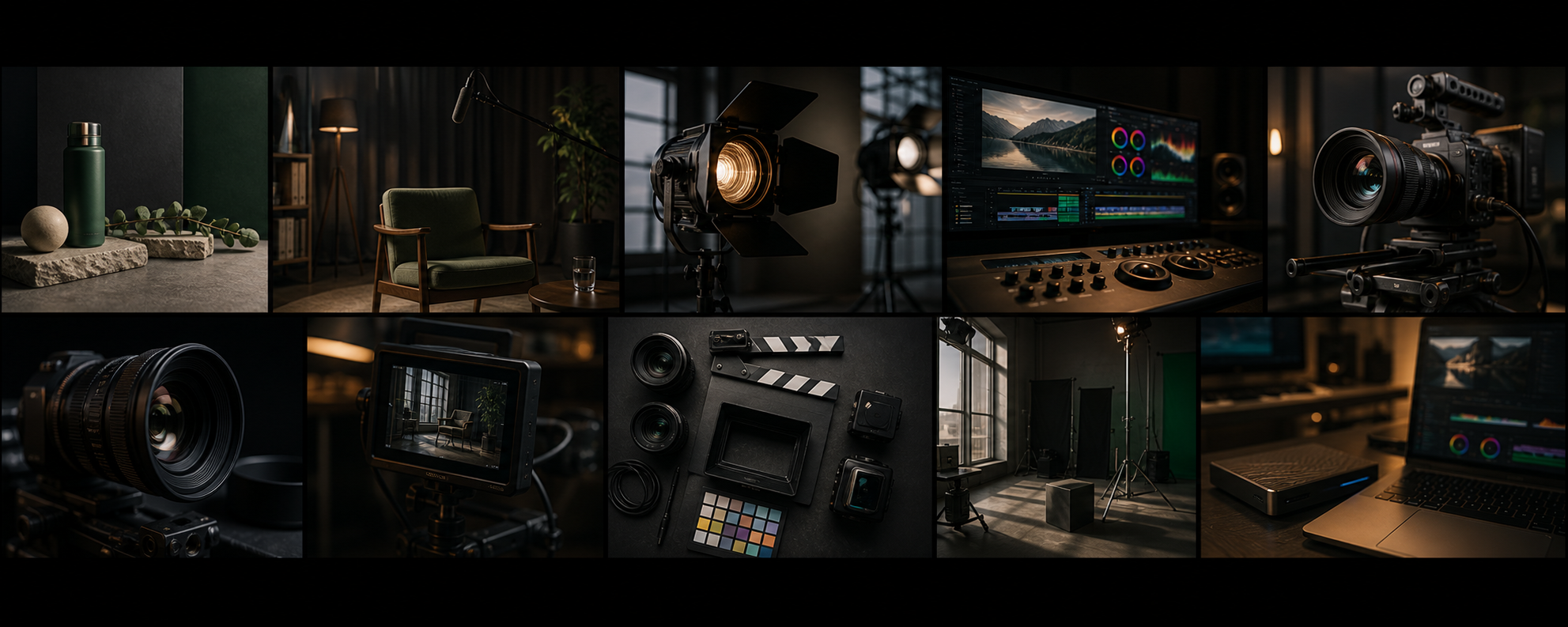 Allestimento principale dello studio per contenuti video